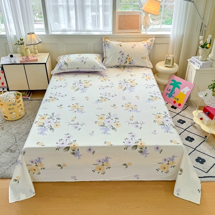 91家纺网 家纺一手货源 找家纺 （总）红粉佳人家纺 2025新款12868纯棉系列全棉单床单