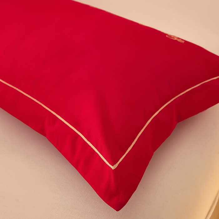 91家纺网 家纺一手货源 找家纺 三盛源 2025新款不起球高支高密不掉色长枕套 长枕套-四方来喜