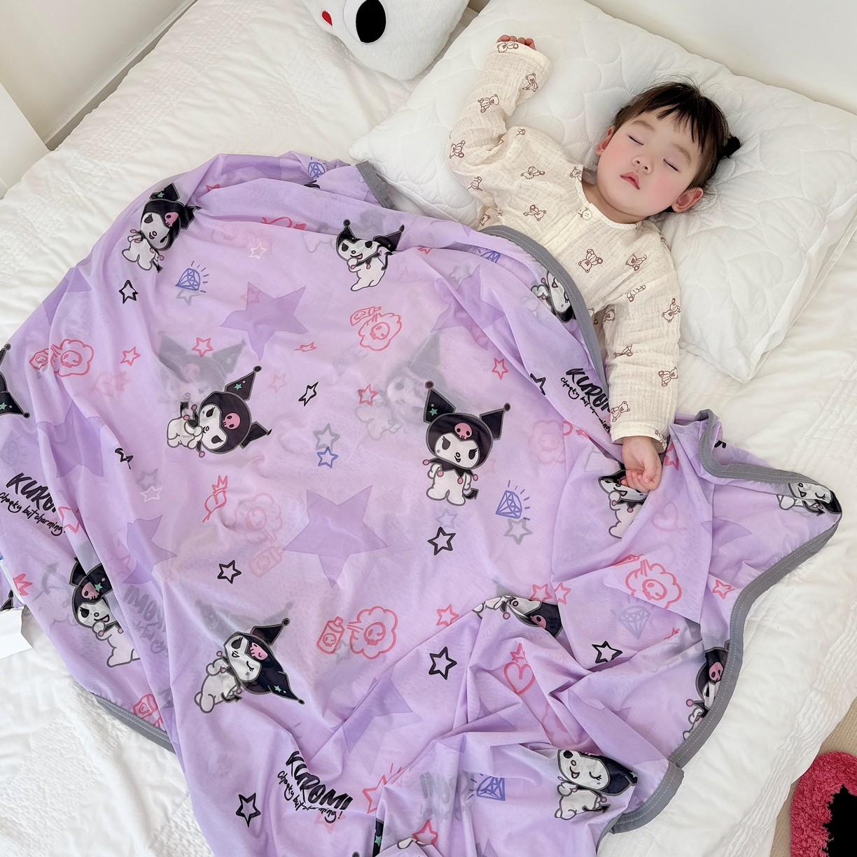 91家纺网 家纺一手货源 找家纺 兜米家居 2025新款三丽鸥夏季新品凉感毯盖毯 库洛米