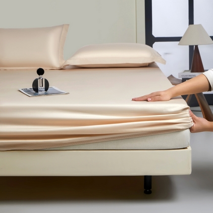 秀色家纺 2024新品 A类100支双股长绒棉单品床笠 梦易-奶昔白