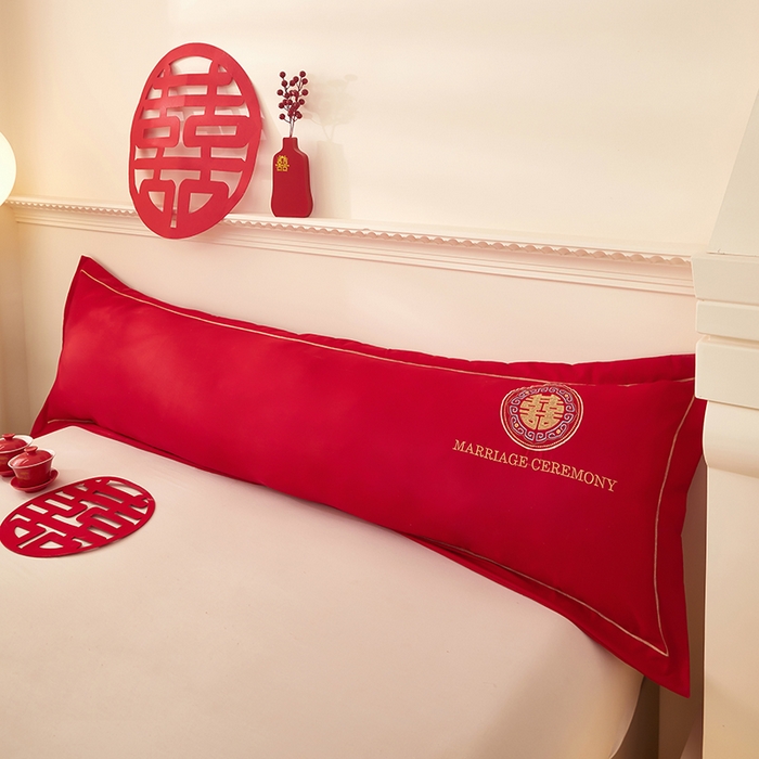 91家纺网 家纺一手货源 找家纺 三盛源 2025新款不起球高支高密不掉色长枕套 长枕套-云彩美满