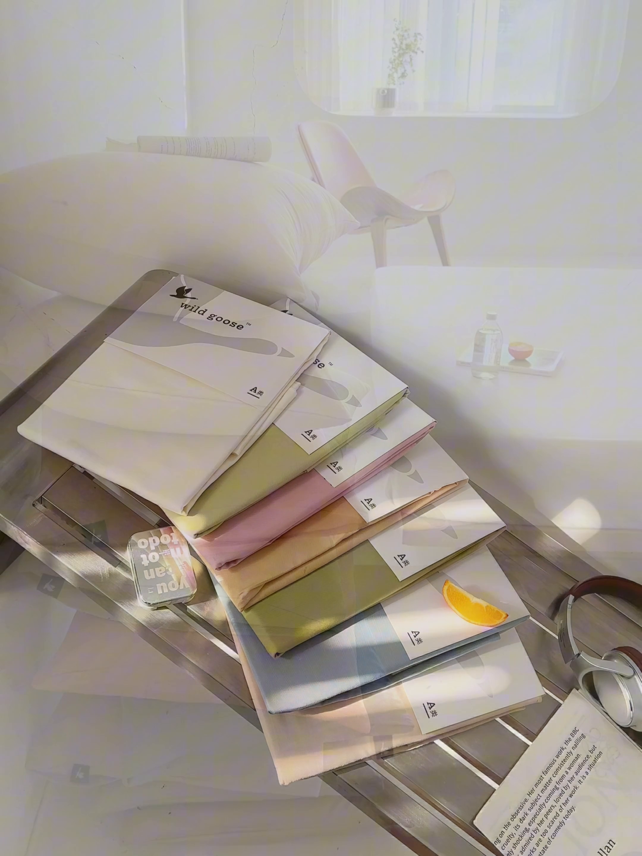 91家纺网 家纺一手货源 找家纺 （总）风向标家纺 2025新款A类40S全棉糯感大雁纹提花单品枕套