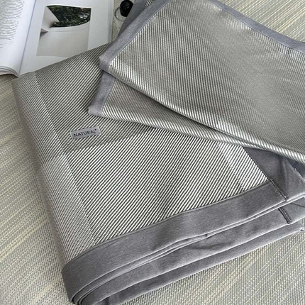 美丽坊 2025新款轻奢三明治冰藤抗菌凉席三件套 绅士灰