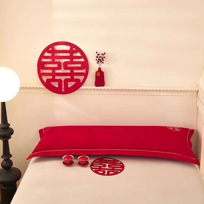 91家纺网 家纺一手货源 找家纺 三盛源 2025新款不起球高支高密不掉色长枕套 长枕套-花样三喜