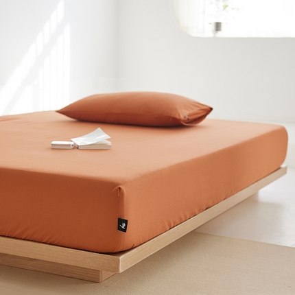 2025新款A类40S全棉糯感大雁纹提花单品床笠 焦糖