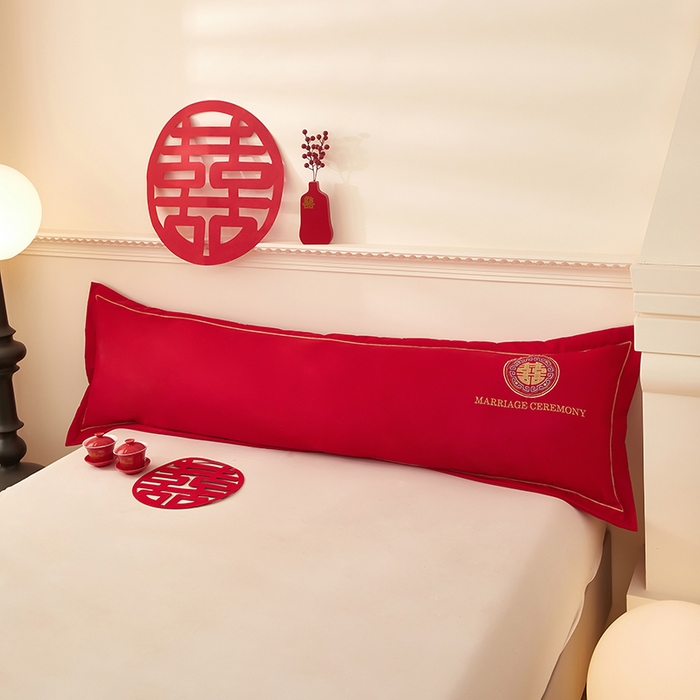 91家纺网 家纺一手货源 找家纺 三盛源 2025新款不起球高支高密不掉色长枕套 长枕套-云彩美满