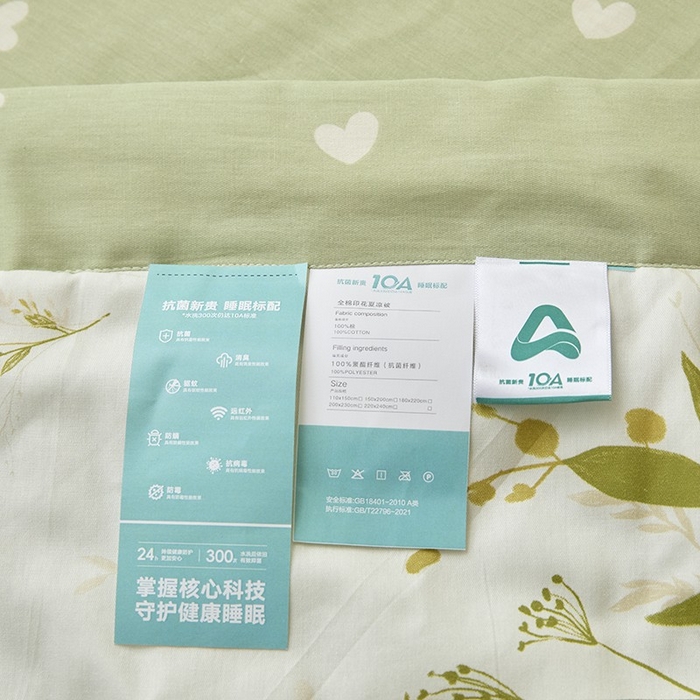 91家纺网 家纺一手货源 找家纺 宝士康家纺 2025新款10A抗菌全棉夏被四件套（床笠款） 欢乐熊猫