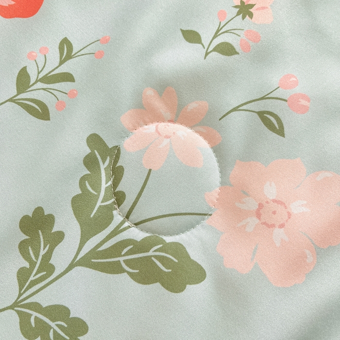 91家纺网 家纺一手货源 找家纺 宝士康家纺 2025新款水洗棉超声波压花夏被 被子被芯 花园秘密