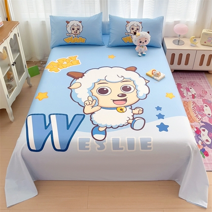 91家纺网 家纺一手货源 找家纺 （总）名兮2025新款大版经典奥特曼三丽鸥三件套全棉纯棉床单