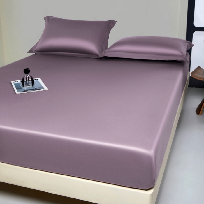 91家纺网 家纺一手货源 找家纺 秀色家纺 2024新品 A类100支双股长绒棉单品床笠 梦易-香芋紫