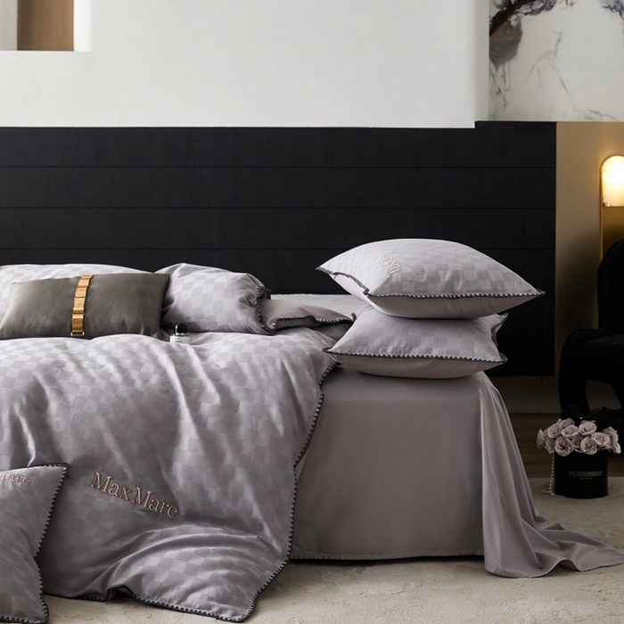 91家纺网 家纺一手货源 找家纺 苹果星家纺 2025新款全棉华夫格四件套 深灰