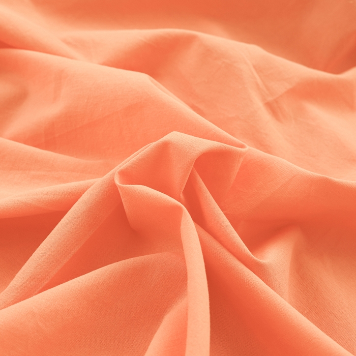 91家纺网 家纺一手货源 找家纺 2025新款全棉A类简约素色水洗棉纯棉单床笠 马丁桔