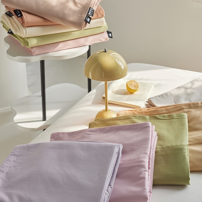 91家纺网 家纺一手货源 找家纺 2025新款A类40S全棉糯感大雁纹提花单品被套 可可灰