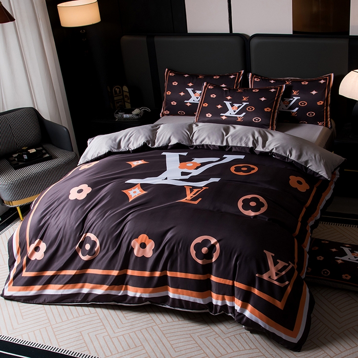 91家纺网 家纺一手货源 找家纺 爵仕家纺 2025新款轻奢潮牌水洗真丝四件套 挪威咖