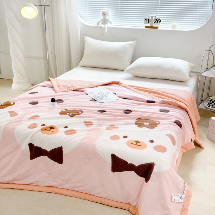 91家纺网 家纺一手货源 找家纺 曲之慕新款13372里外全棉夏被 悠米