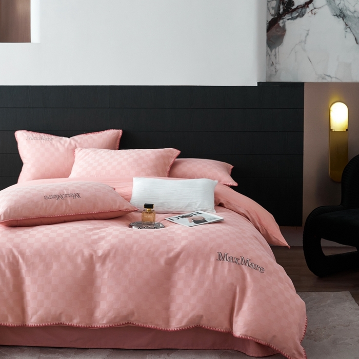 91家纺网 家纺一手货源 找家纺 苹果星家纺 2025新款全棉华夫格四件套 豆沙