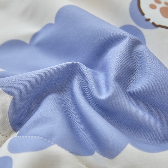 91家纺网 家纺一手货源 找家纺 宝士康家纺 2025新款10A抗菌全棉夏被四件套（床单款） 嗨皮狗