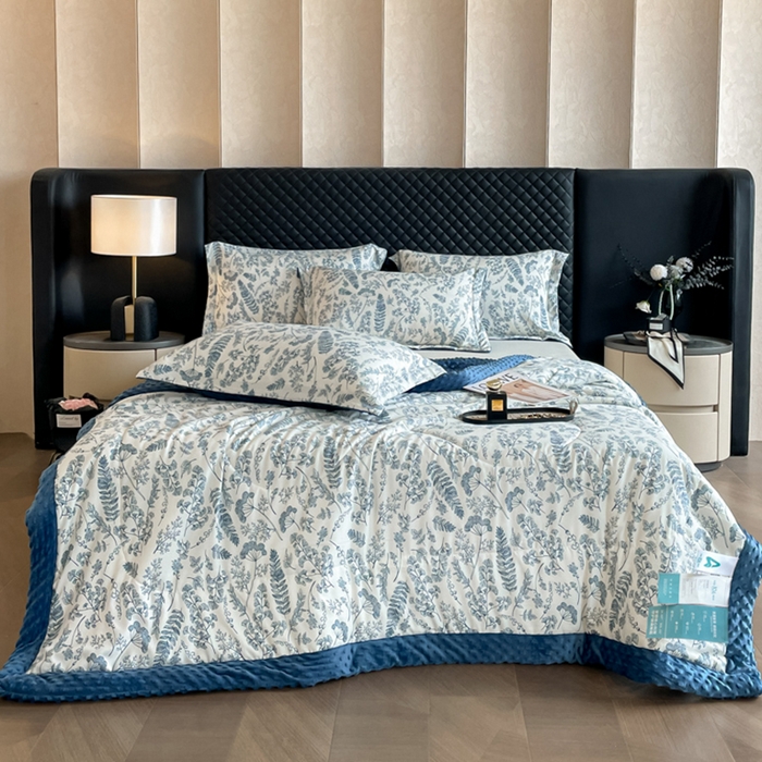 91家纺网 家纺一手货源 找家纺 （总）宝士康家纺 2025新款10A抗菌双层纱豆豆绒夏被