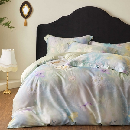 91家纺网 家纺一手货源 找家纺 （总）金奇达家纺 2025新款竹玉清丝四件套-雅韵【标准号全网控价（折后券后）不低于元228元】