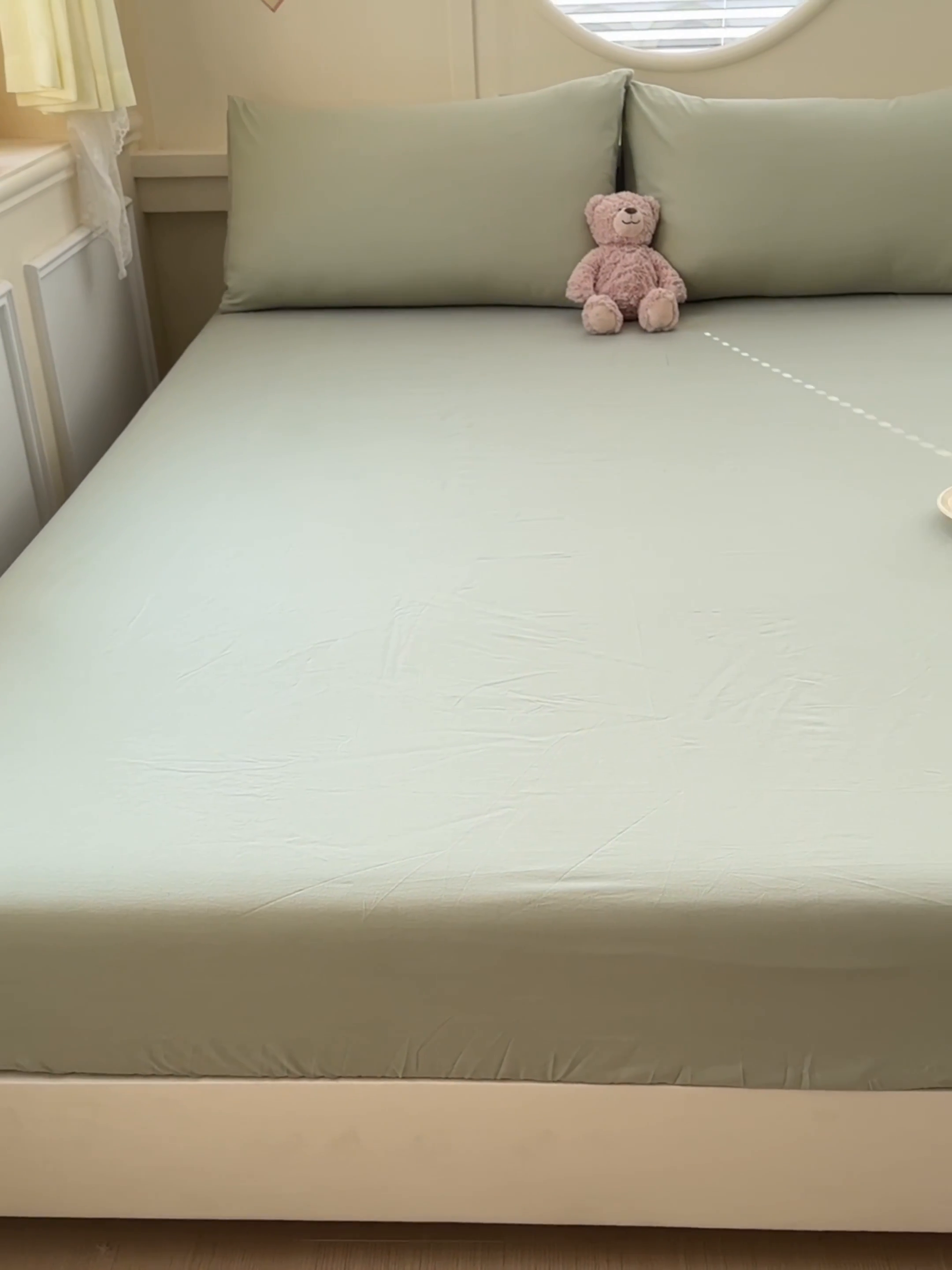 91家纺网 家纺一手货源 找家纺 （总）2025新款全棉A类简约素色水洗棉纯棉单床笠