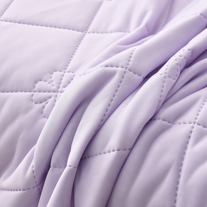 91家纺网 家纺一手货源 找家纺 眠多宝 2025新款冰激凌凉感丝纯色夏被被子被芯（跨境电商） 雪紫色