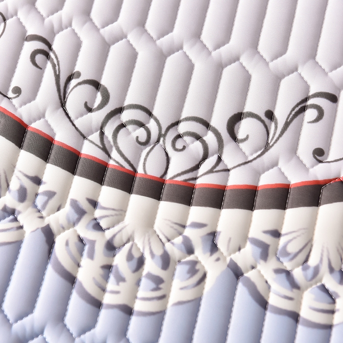 91家纺网 家纺一手货源 找家纺 炫拼家纺 2025新款凉感丝印花床裙款乳胶凉席三件套 雅典娜