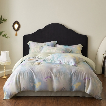 金奇达家纺 2025新款竹玉清丝四件套-雅韵【标准号全网控价（折后券后）不低于元228元】 空谷-柳绿