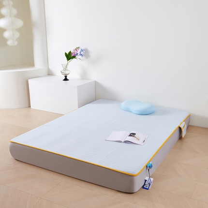 CINNY馨宜 2025新款锦纶瞬间凉感凉席床笠三件套 蓝色