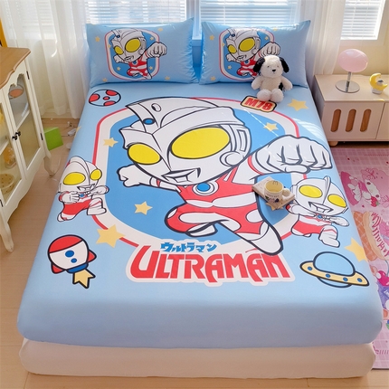 名兮2025新款全棉纯棉大版经典奥特曼床笠【含防伪标】 奥特曼出击