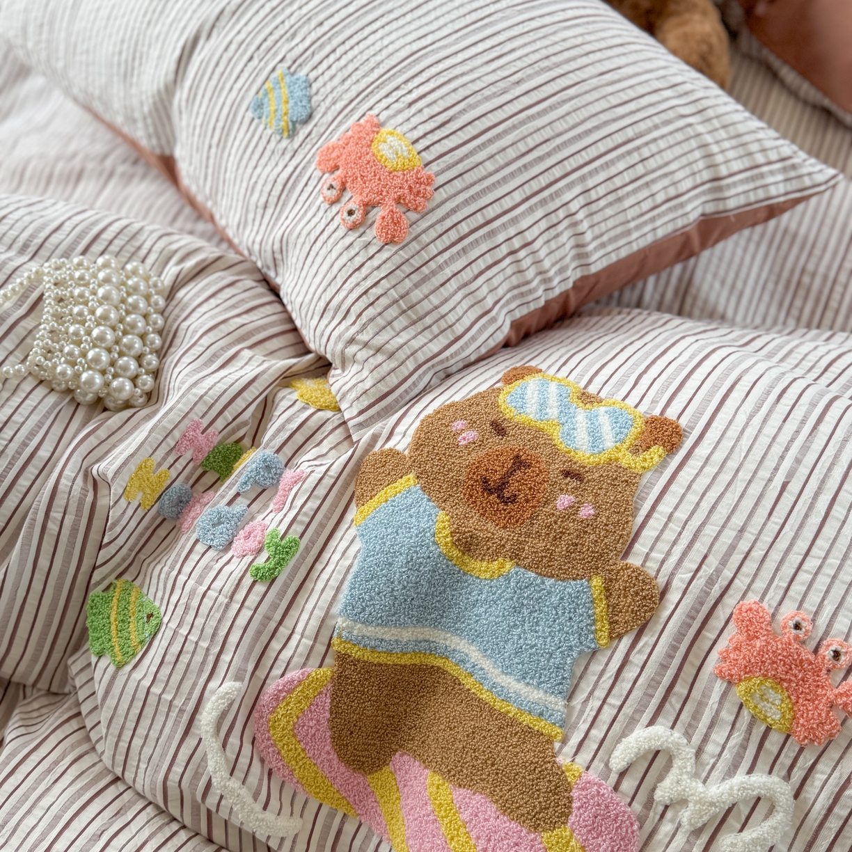 91家纺网 家纺一手货源 找家纺 （总）柚子 2025春夏新款全棉纯棉提花毛巾绣四件套