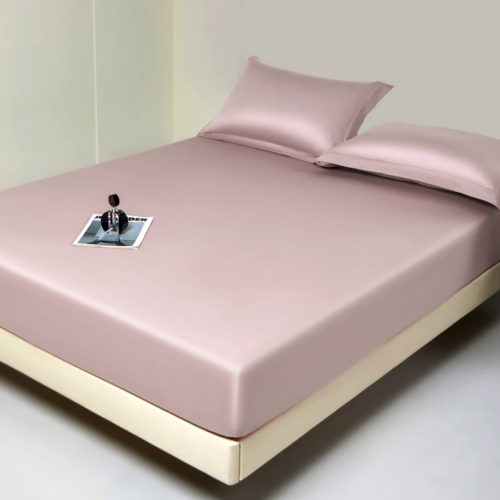 91家纺网 家纺一手货源 找家纺 秀色家纺 2024新品 A类100支双股长绒棉单品床笠 梦易-粉末白