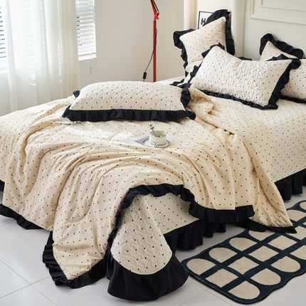 91家纺网 家纺一手货源 找家纺 （总）蝶帕2024年新纯色加厚保暖水貂绒四件套牛奶法莱绒套件