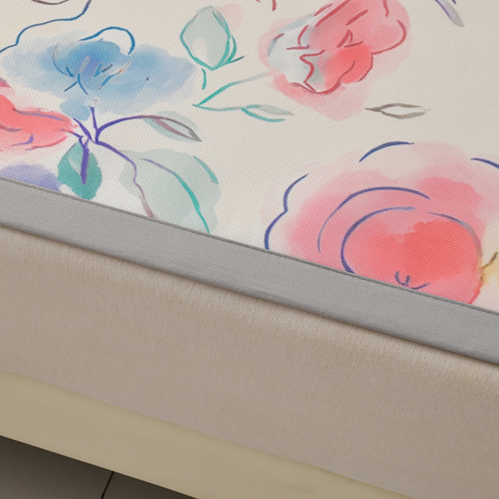 91家纺网 家纺一手货源 找家纺 简一 2025新款A类碳光印花数码冰丝凉席系列-床单款 玫瑰乐园