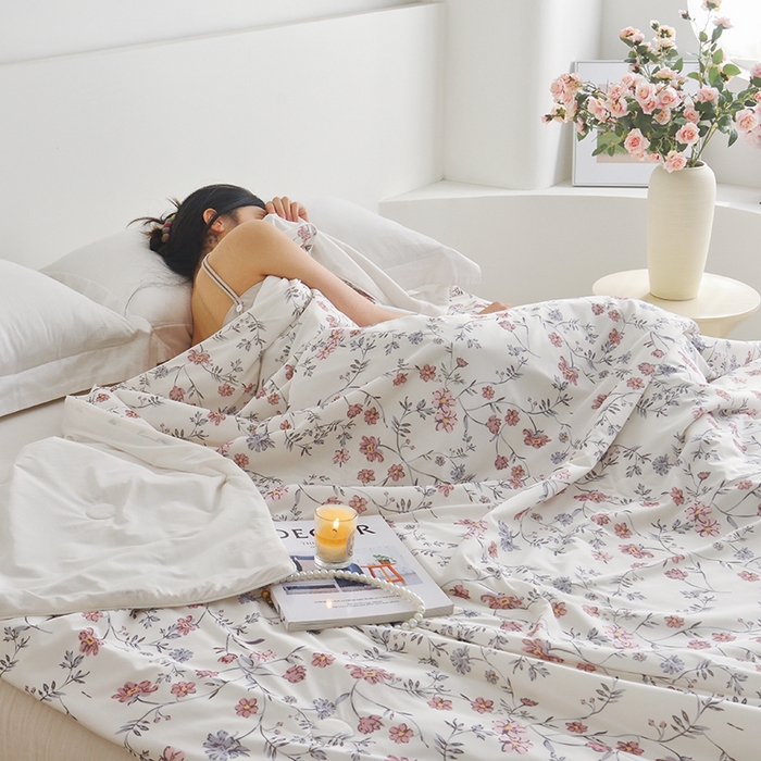 91家纺网 家纺一手货源 找家纺 梦恬佳 2025新款印花凉感丝夏凉被 春上