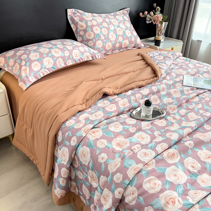 91家纺网 家纺一手货源 找家纺 （总）宝士康家纺 2025新款10A抗菌双层纱印花夏被