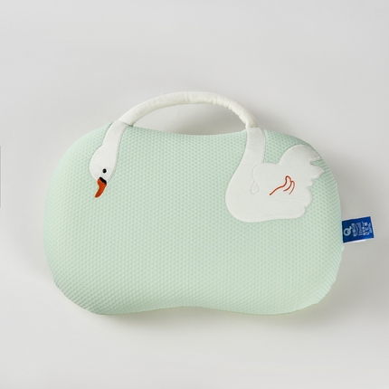 芯链 2025新款凉感豆猫肚枕记忆枕枕头枕芯-天鹅款 天鹅款-绿