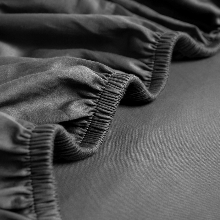 91家纺网 家纺一手货源 找家纺 秀色家纺 2024新品 A类100支双股长绒棉单品床笠 梦易-帝王灰