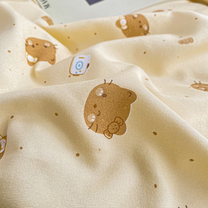 91家纺网 家纺一手货源 找家纺 2025新款针织双层纱夏被床盖四件套单夏被单床盖单品 曲奇饼干