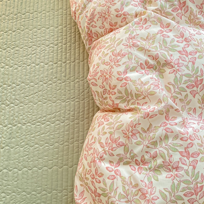 91家纺网 家纺一手货源 找家纺 2025新款针织双层纱夏被床盖四件套单夏被单床盖单品 清荷