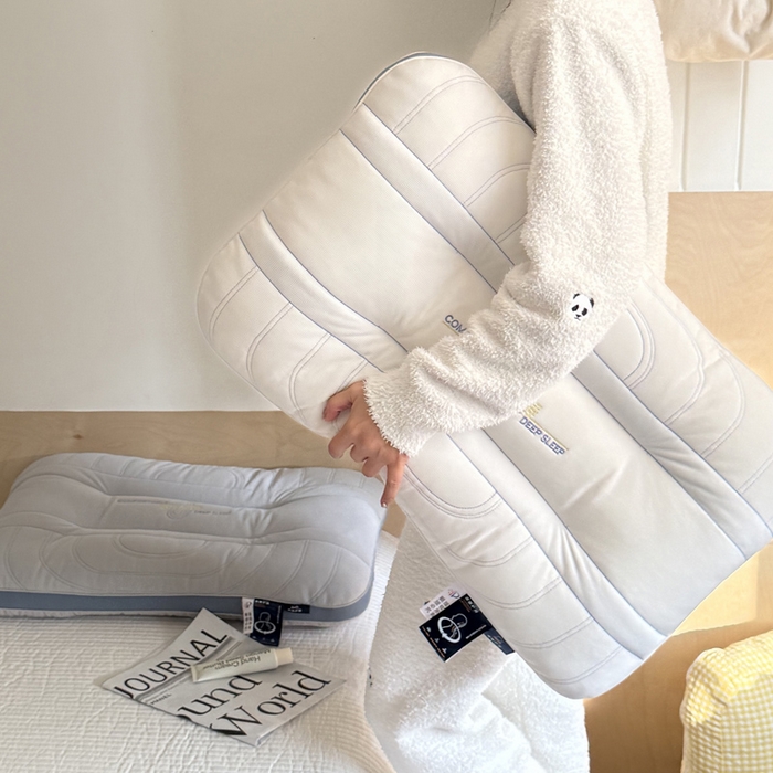 91家纺网 家纺一手货源 找家纺 伟邦枕芯 2025新款0压深睡决明子枕头枕芯 白色48*74cm/只