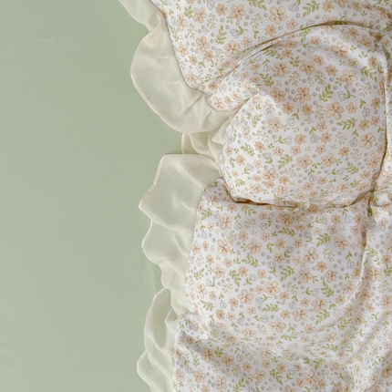 91家纺网 家纺一手货源 找家纺 （总）苏拉家居 2025新款雪纺花边云感提花针织双层纱四件套