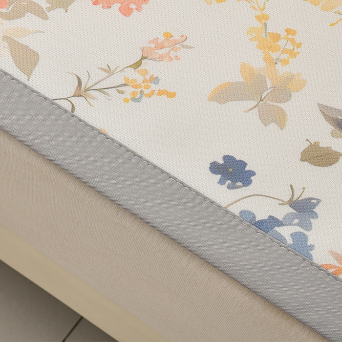 91家纺网 家纺一手货源 找家纺 简一 2025新款A类碳光印花数码冰丝凉席系列-床单款 秋日细雨