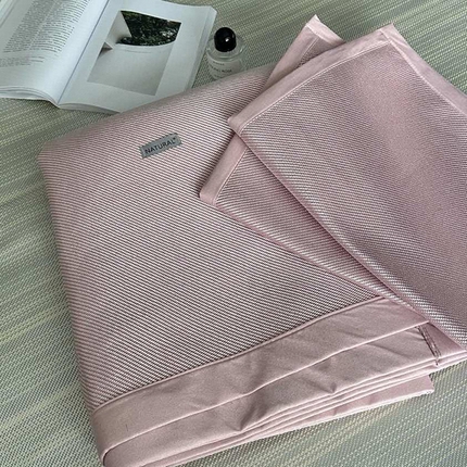 美丽坊 2025新款轻奢三明治冰藤抗菌凉席三件套 卡曼粉