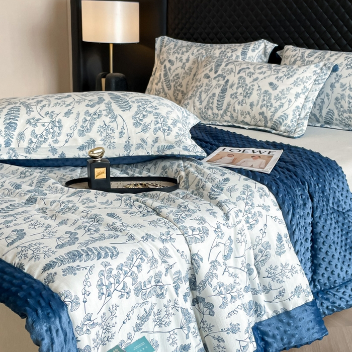 91家纺网 家纺一手货源 找家纺 （总）宝士康家纺 2025新款10A抗菌双层纱豆豆绒夏被