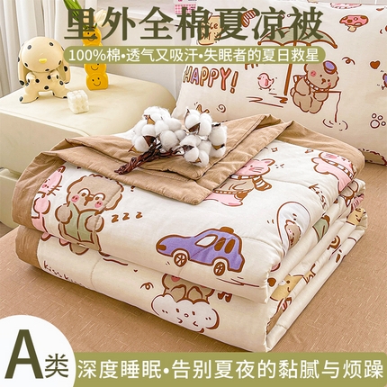 91家纺网 家纺一手货源 找家纺 （总）思雅庭 2025新款里外全棉夏被新疆棉花夏凉被空调被