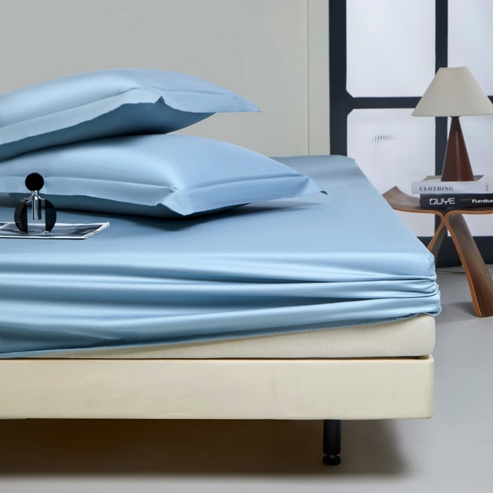 91家纺网 家纺一手货源 找家纺 秀色家纺 2024新品 A类100支双股长绒棉单品床笠 梦易-郁兰