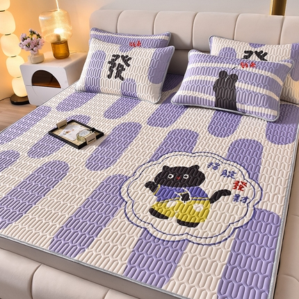 91家纺网 家纺一手货源 找家纺 （总）炫拼 2025新款0.5大版乳胶凉席三件套