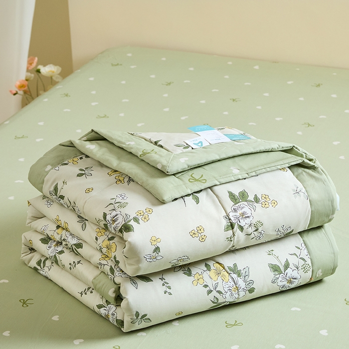 91家纺网 家纺一手货源 找家纺 宝士康家纺 2025新款10A抗菌全棉夏被 被子被芯 花香雪