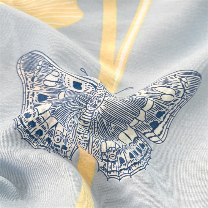 91家纺网 家纺一手货源 找家纺 宝士康家纺 2025新款10A抗菌全棉印花床笠 蝶舞幸运