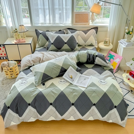 91家纺网 家纺一手货源 找家纺 （总）红粉佳人家纺 2025新款12868纯棉系列全棉四件套